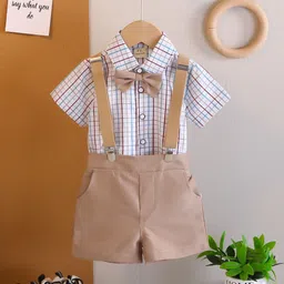 YK Boys Checked Shirt & Short Clothing Set-74