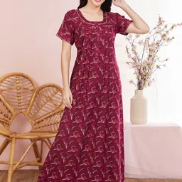 Sand Dune Printed Maxi Nightdress-image-49