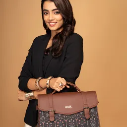 ZOUK Floral Printed Satchel image 5