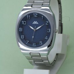 VIRAKTI Men Round Dial & Stainless Steel Bracelet Style Straps Analogue Watch H-25-BLUE-image-48