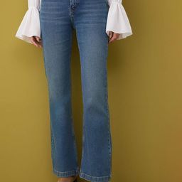 Trendyol Women Regular Fit Mid-Rise Slash Knee Jeans-picture-36