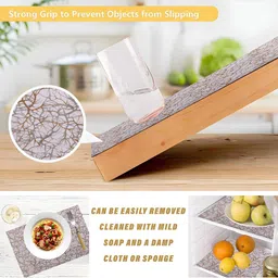 Kuber Industries White Set of 2 Regular Shelf Liner Organisers image 2