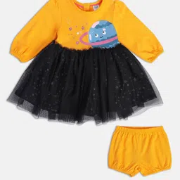 MINI KLUB Girls Colourblocked Fit & Flare Dress-image-28