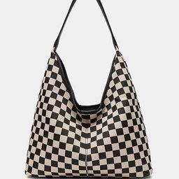 StyleCast x Revolte Women Checked Oversized Bucket One Handle Tote Bag-picture-26