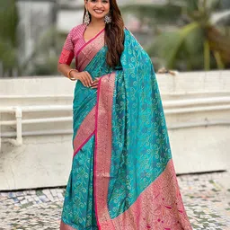 ELITE WEAVES Woven Design Zari Patola Saree-image-38