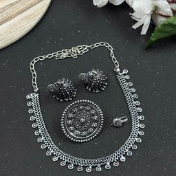 NAMAN ARTS Silver-Plated Jewellery Set-image-81