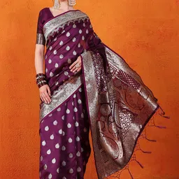 Sangria Woven Design Banarasi Saree-image-73