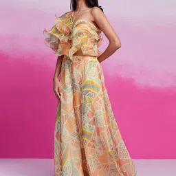 Fusionic Printed Top With Palazoo Co-Ords image 5