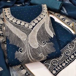 Blissta Embroidered Unstitched Dress Material-image-72