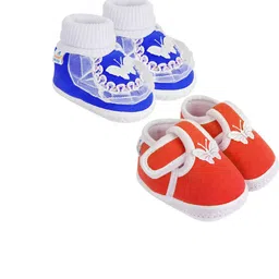 NESKA MODA 12 To 18 Month Set of 2 Pair Toddler Baby Girls Butterfly Non Slip Cotton Booties-image-83