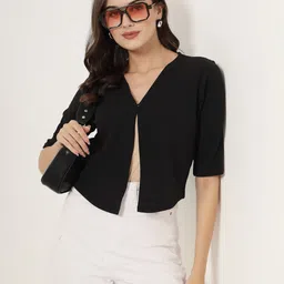Style Quotient Women Button Shrug-16