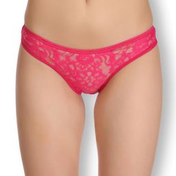 Womens Solid Net Woven Design Mid-Rise Bikini Panty - SN3906-image-38