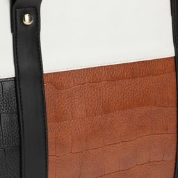 Mast & Harbour Textured Colourblocked Structured Shoulder Bag image 5