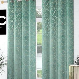Aura Blue & Gold-Toned Set of 3 Ethnic Motifs Door Curtain-image-65