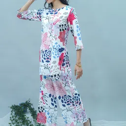 GO BOUJEE Floral Printed Tunic With Trouser Co-Ords image 4