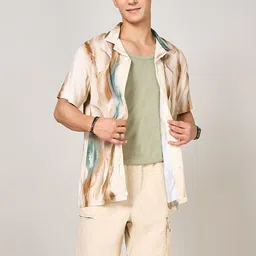 Urban Ranger by pantaloons Men Slim Fit Opaque Printed Casual Shirt-image-21