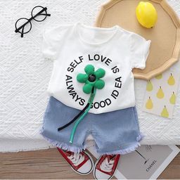 POP STREET KIDS Girls Typography Printed Round Neck Top With Shorts-image-80