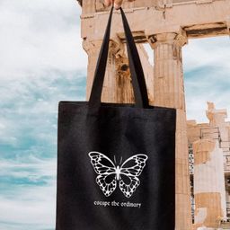 the sack co Black Cotton Tote Bag-image-29