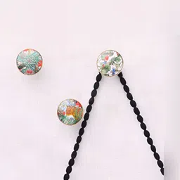 Indianshelf 3-Pcs Green & Red Printed Ceramic WallHooks image 5