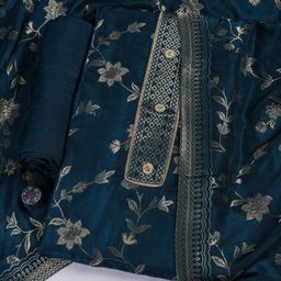 Meena Bazaar Women Ethnic Motifs Woven Unstitched Dress Material-image-61