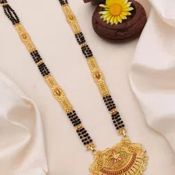 TKRB SALES HIGE Gold-Plated Artificial Beaded Floral Design Mangalsutra-picture-16