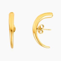 SWASHAA Clara 18KT Gold Plated Stainless Steel Circular Ear Cuff Earrings-3