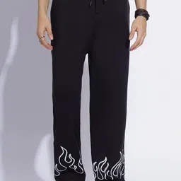 STYLEVERSE Men Printed Cotton Mid Rise Track Pants-34