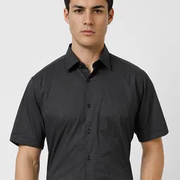 Van Heusen Men Spread Collar Geometric Printed Cotton Formal Shirt-image-18