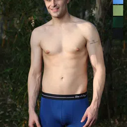 EAZY Men Pack Of 5 Luxury Fit Long Trunks LF-M-Blk-OP-Blu-FN-Grn-FT-Grn-LS-blu-2XL-image-55