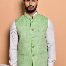 PRINTCULTR Textured Woven Nehru Jacket-picture-24