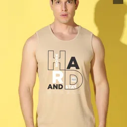 WOOSTRO Pack Of 2 Printed Cotton Gym Vests VWS26(HARD RUST)(ENJOY OLIVE)-image-69