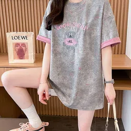 StyleCast x Revolte Women Graphic Printed Round Neck Cotton Oversized T-shirt-image-95