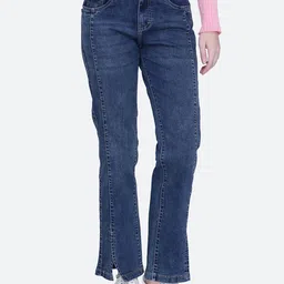 FCK-3 Women Bootcut High-Rise Light Fade Stretchable Jeans-picture-1