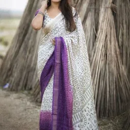 J 6 DESIGNER Warli Printed Zari Saree-picture-39