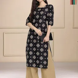 HERE&NOW Selection Of 2 Ethnic Motifs Printed Straight Kurtas-picture-51