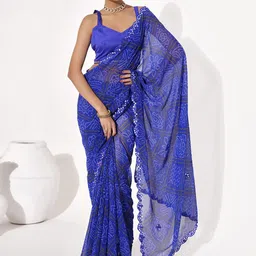 all about you Bandhani Pure Georgette Bandhani Saree-picture-39