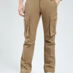 Monte Carlo Men Slim Fit Plain Cargos-image-59