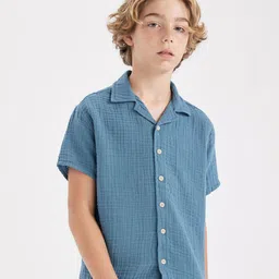 DeFacto Boys Micro Checks Opaque Striped Casual Shirt-picture-27
