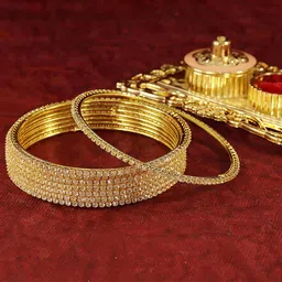 LAVAZZA Set Of 8 Amercian Diamond -Studded Bangles-55