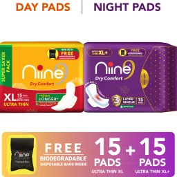 Dry Comfort(XL, XL+)Ultra-Thin Day & Night Protection for Heavy Flow -Combo of 2 Sanitary Pad-image-37