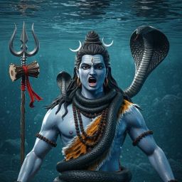 16.5 inch Shiv Shankar Bholenath sticker Self Adhesive Sticker-image-75