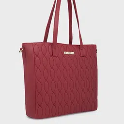 Caprese Textured Structured Shoulder Bag with Quilted image 3