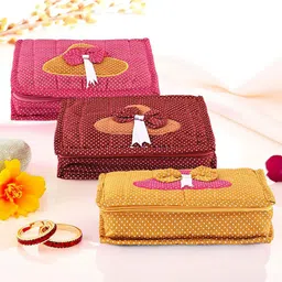 Kuber Industries Maroon 3 Pieces Jewellery Organisers-53