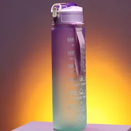 Bonhomie Purple & Blue Colourblocked Sipper Water Bottle 900ml-28