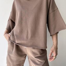 LULU & SKY Women Sweatshirt With Shorts Co-Ords-picture-4