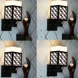 Gojeeva Brown Wood Square Wall Lamps-picture-22