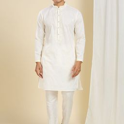 Be Desi Men Embroidered Regular Sequinned Kurta with Pyjamas-0