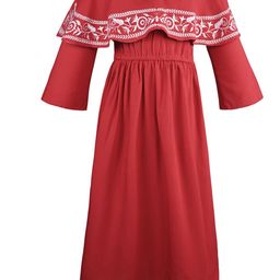 Wish Karo Embroidered Fit & Flare Dress-image-95