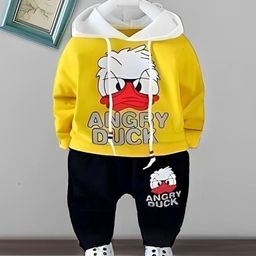 KGN GARMENTS Boys Printed Hood Sweatshirt With Joggers-image-19