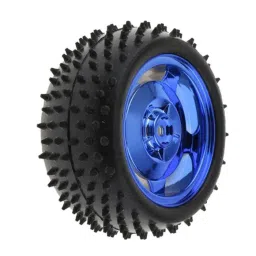 85MM Rubber Large Robot Smart Car Wheel Blue Color-6
